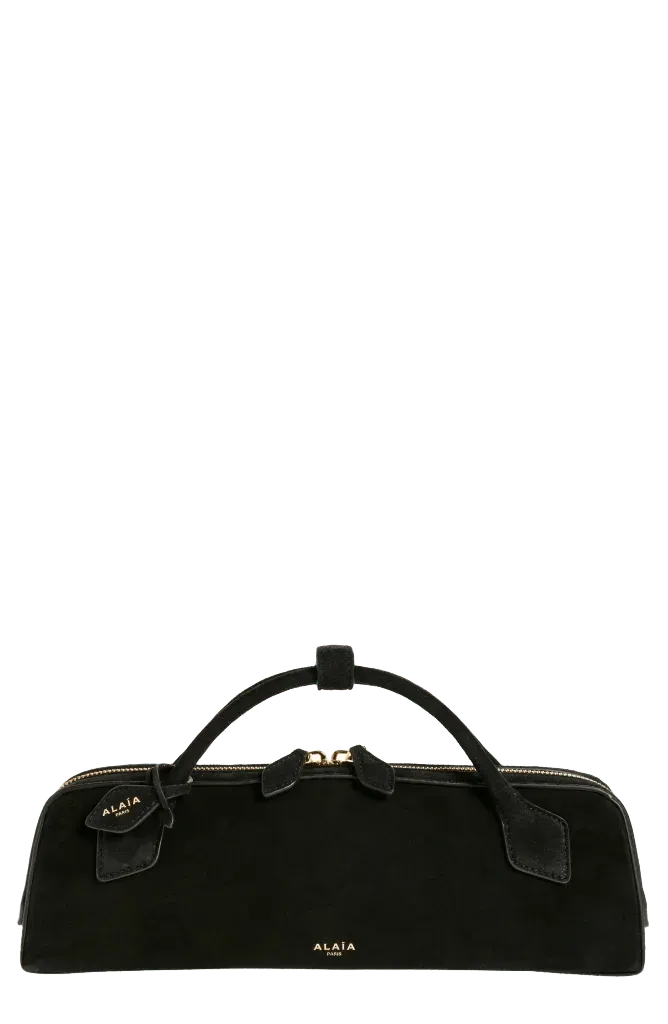 Le Teckel Suede East/West Clutch