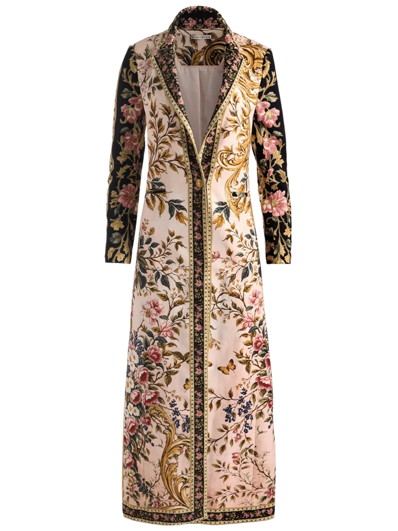 MACEY EMBROIDERED LONG BLAZER - TRUE GRANDEUR
