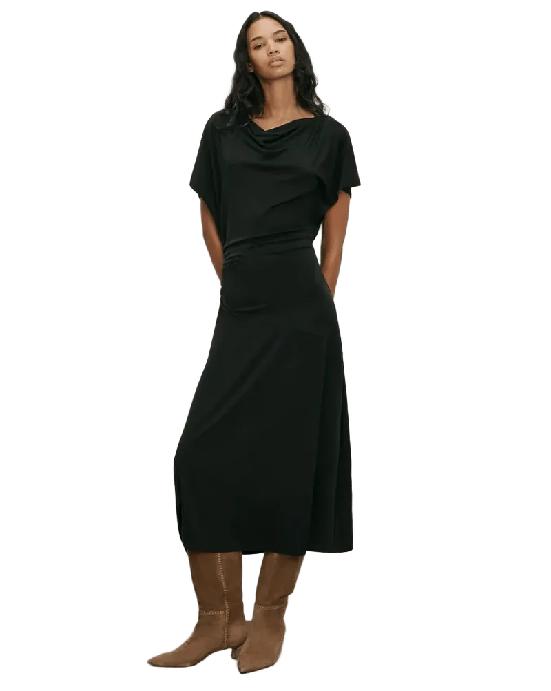 Lila Ruched Midi Dress