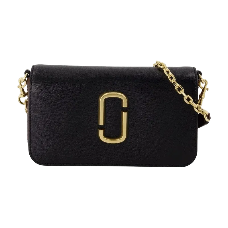 Marc Jacobs Leather Crossbody Wallet — Black