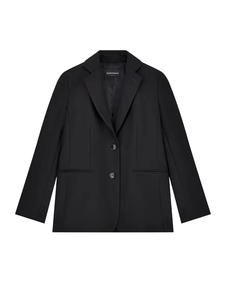 Single-Breasted Stretch Cady Jacket