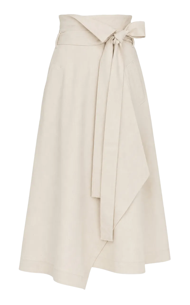 Ceibo Cotton Gabardine Midi Skirt