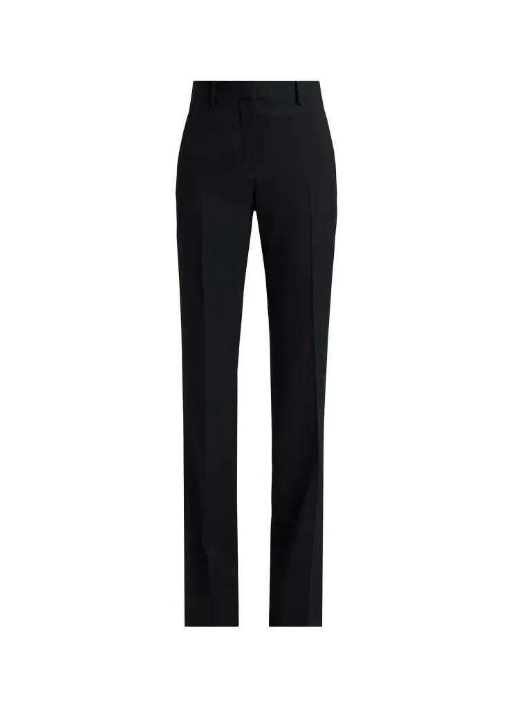 Mid-Rise Wool Bootcut Trousers