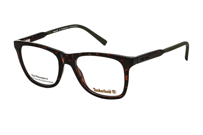 Timberland TB1723 Tortoiseshell Rectangular Eyeglasses — Brown