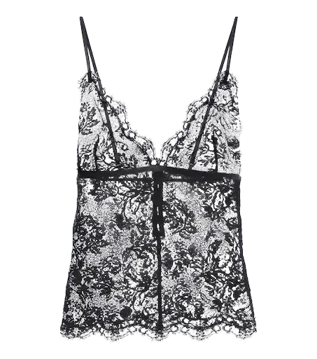 Adiena silk-blend lace camisole
