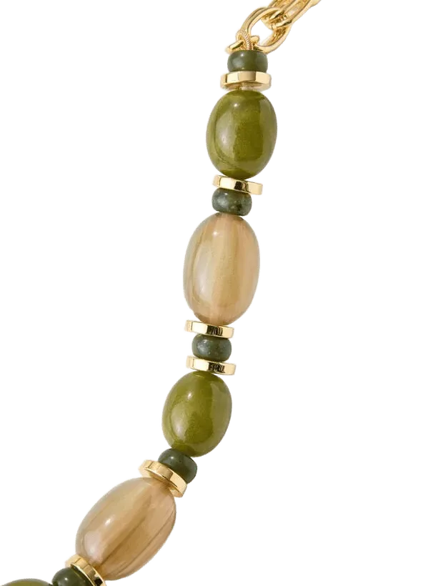 Oval Bead Chunky Necklace