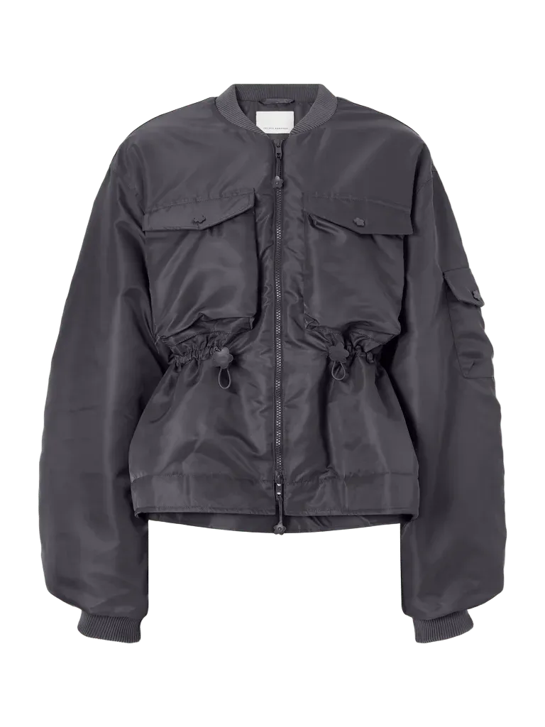 Birdie embellished padded shell bomber Jacket