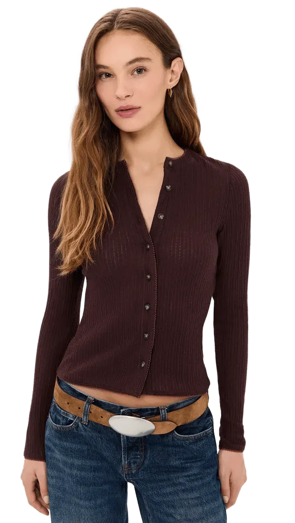 Lira Cardigan With Picot Edge