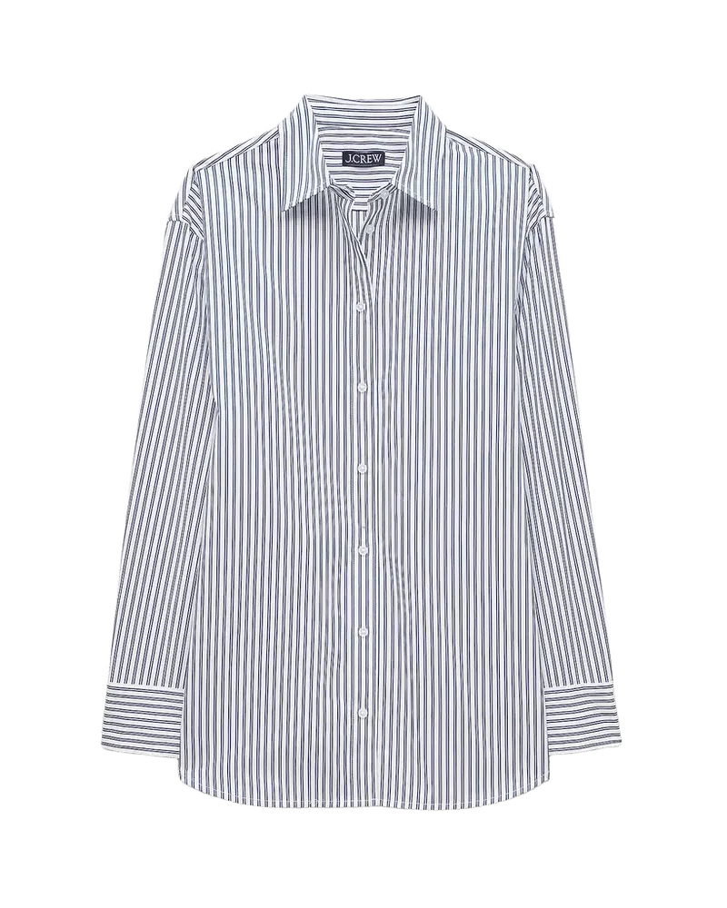 Cinched button-up shirt in Greenwich poplin