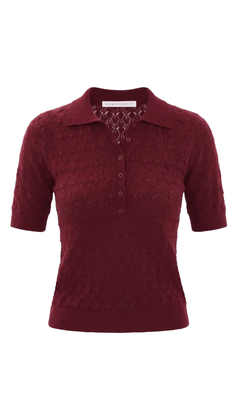 Pointelle Polo