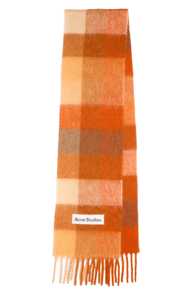 Vally Plaid Alpaca, Wool & Mohair Blend Scarf