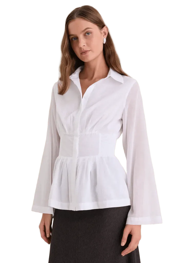 White Boogie Woogie Bugle Boy Top