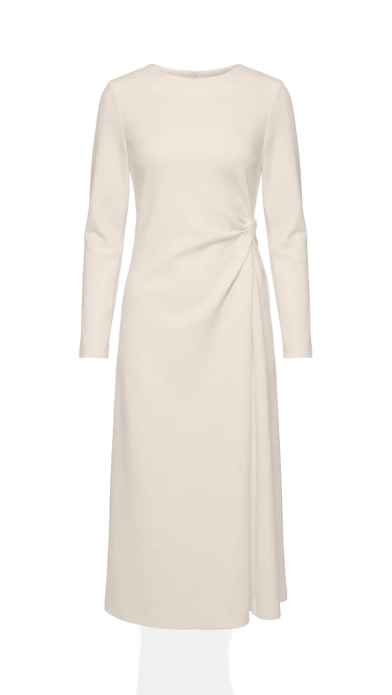 Ponte Midi Dress with Side Knot Detail
