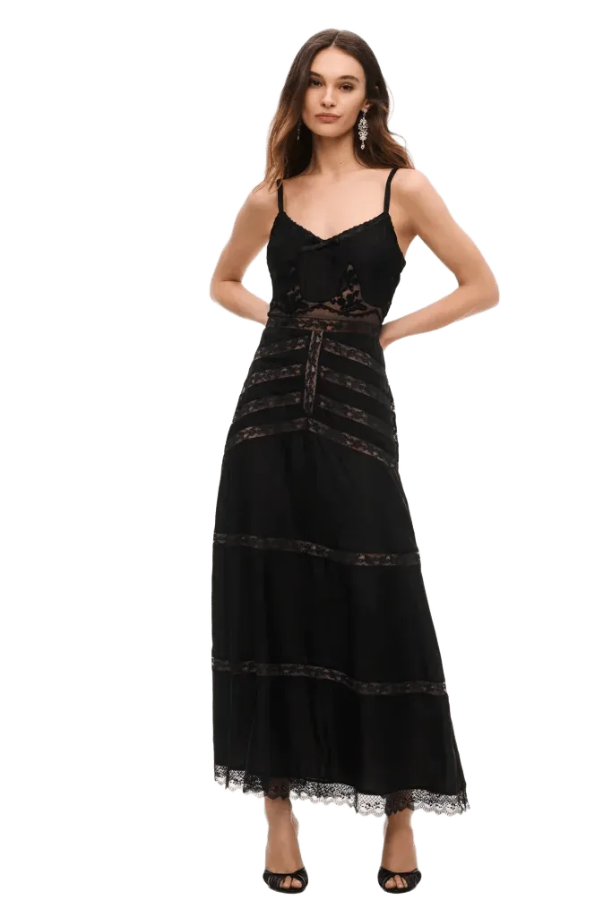 Mirabeline Silk Lace Maxi Dress