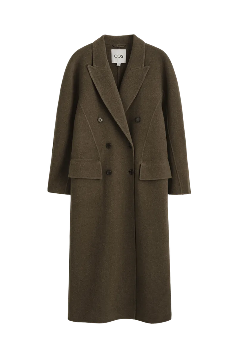 TAILORED DOUBLE-FACED WOOL LONG COAT