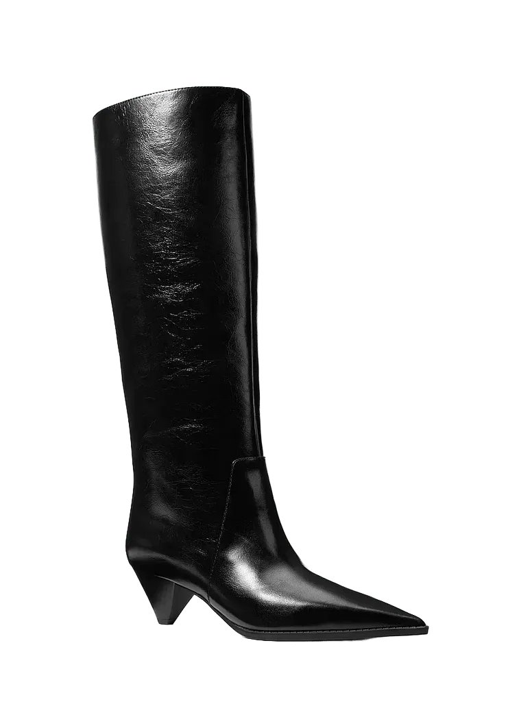 Jayla Crinkled Leather Boot