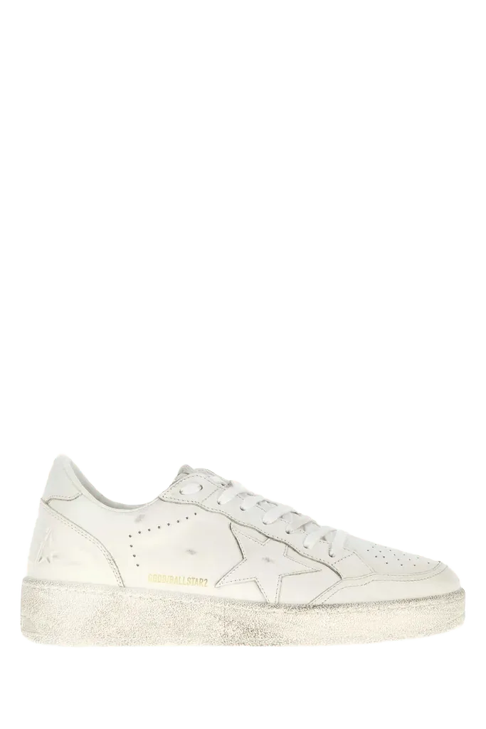 Golden Goose Deluxe Brand Leather Low-Top Sneaker — White