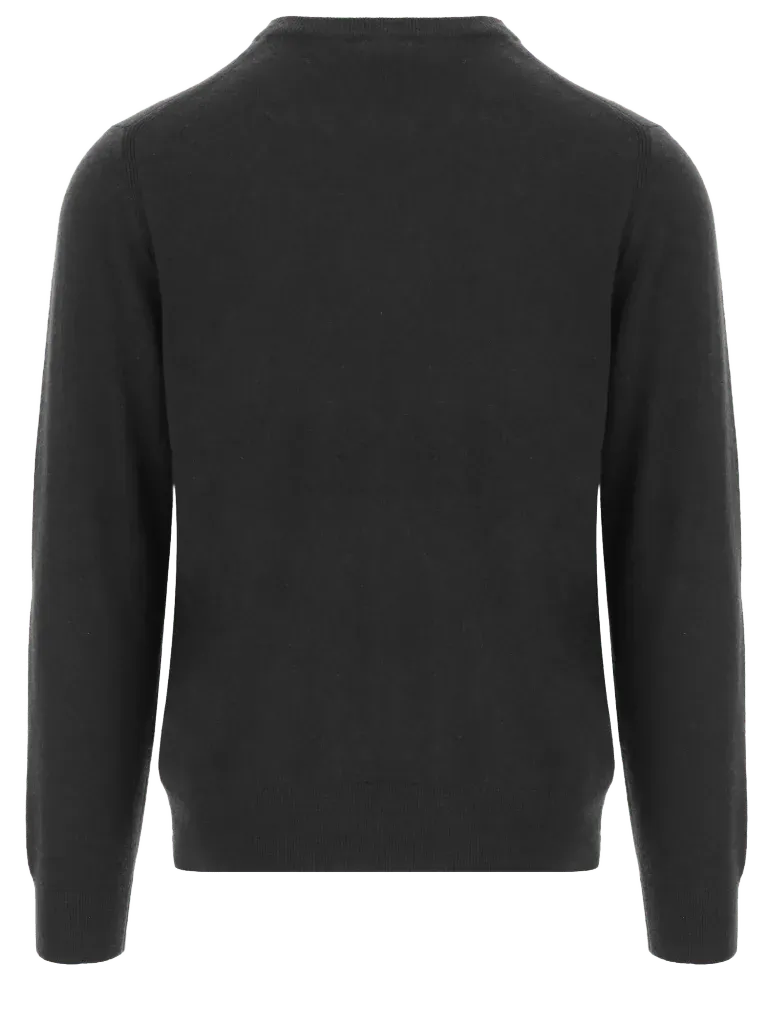 Vince Cashmere Crew-Neck Sweater — Black