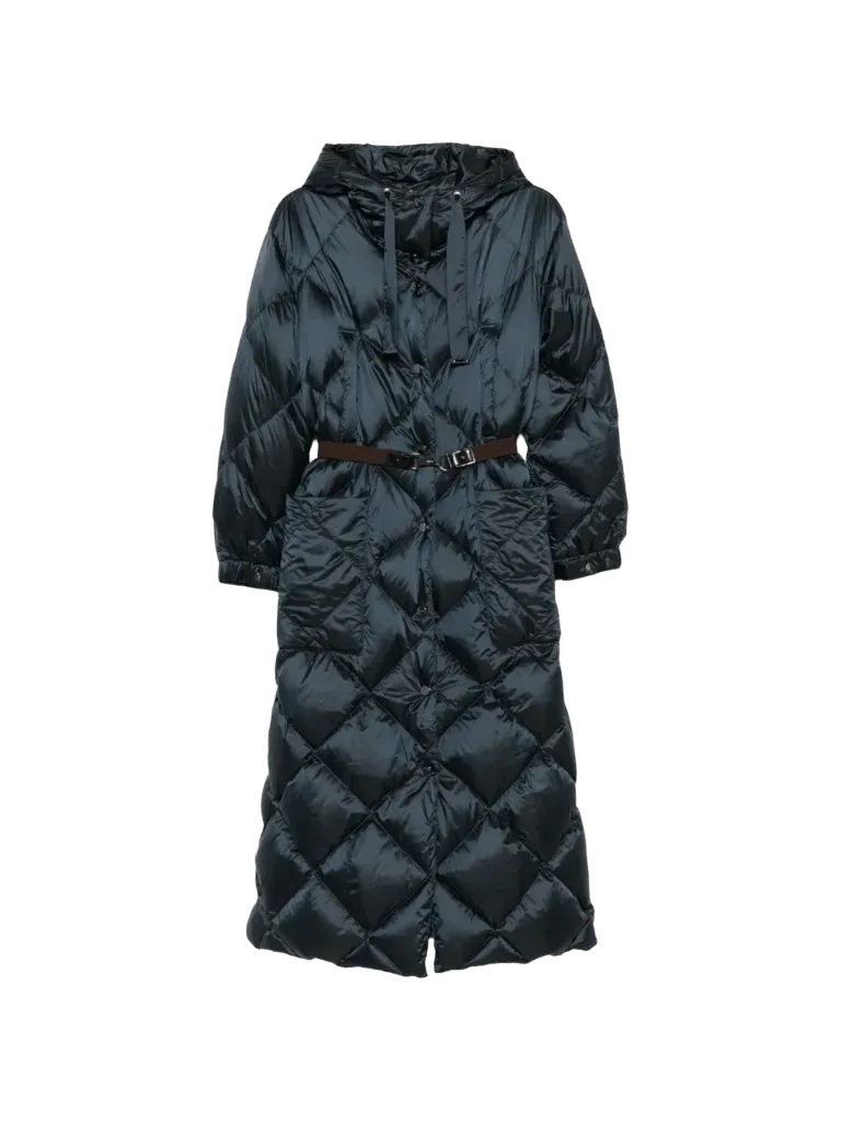 Max Mara quilted hooded coat