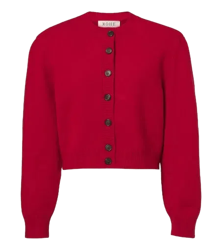 Cropped wool cardigan