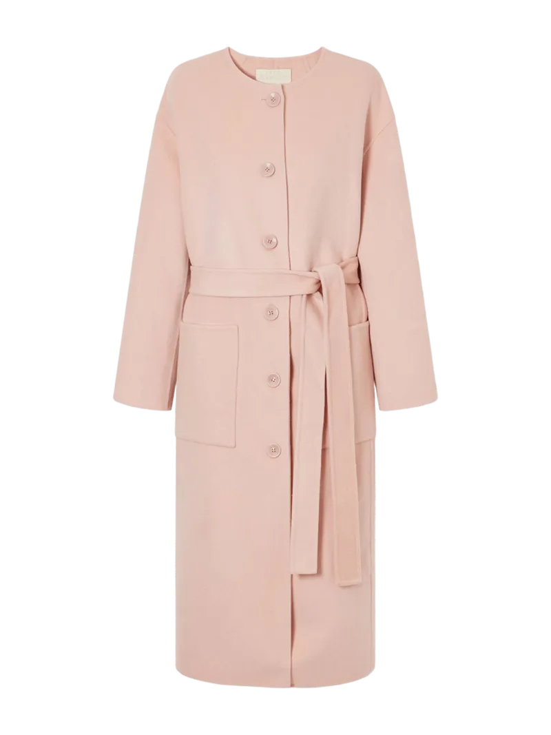 Fernanda belted felted wool and cashmere-blend coat