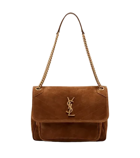 Niki Medium suede shoulder bag