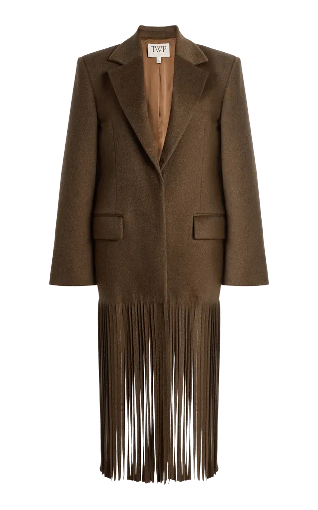 Mattie Fringed Cashmere Coat