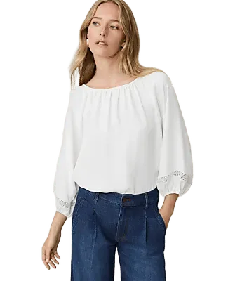 Lace Trim Sleeve Blouse