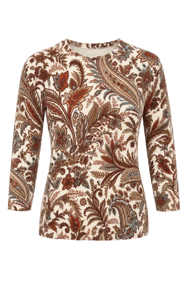 Audrey Cashmere Sweater - Imperial Paisley