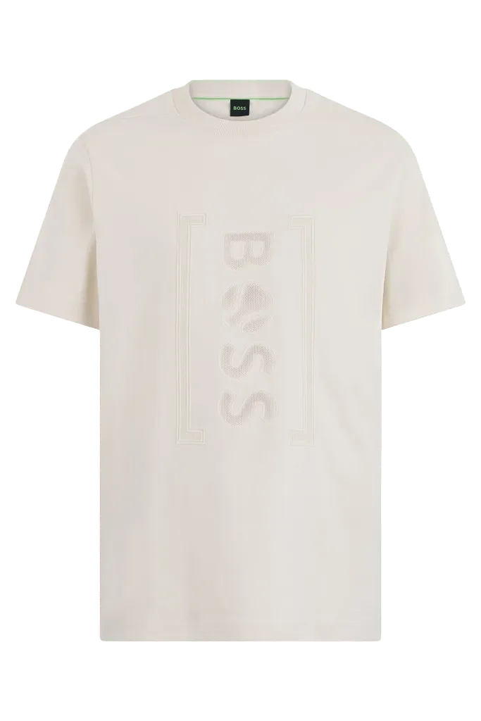Hugo Boss Logo-Embroidered Cotton T-Shirt — White