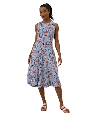 pact womens organic cotton fit flare keyhole back dress