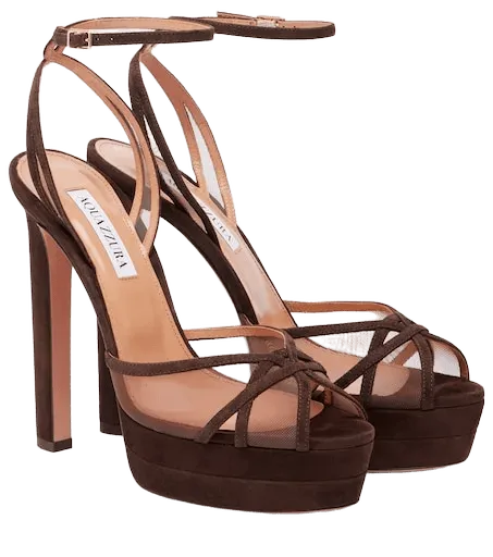 Shear Plateau 130 suede platform sandals