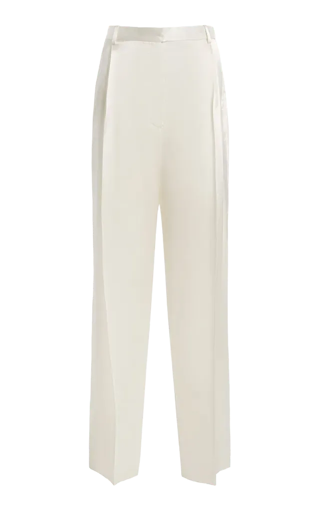Cali Mid-Rise Linen-Blend Wide-Leg Pants