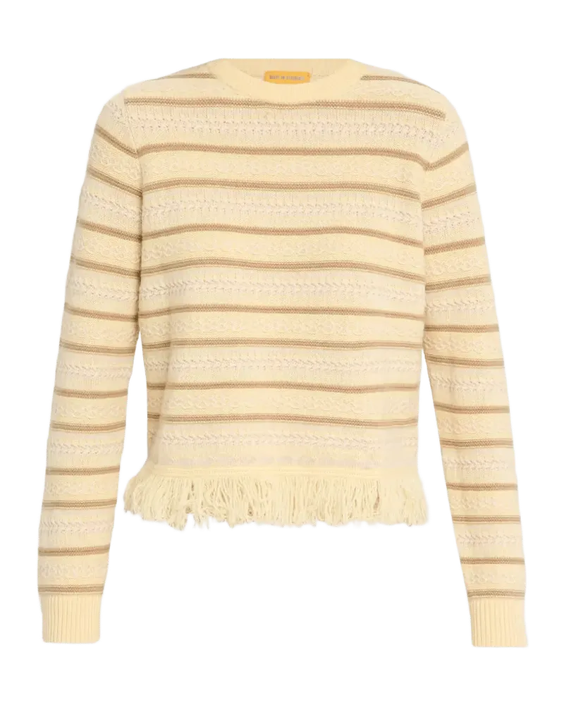 Western Striped Wool-Cashmere Sweater