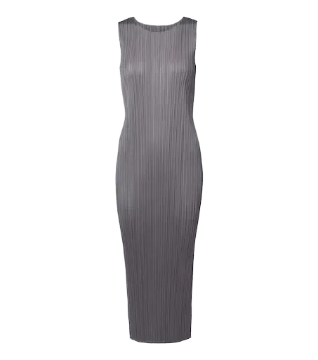 Basics pleated midi dress