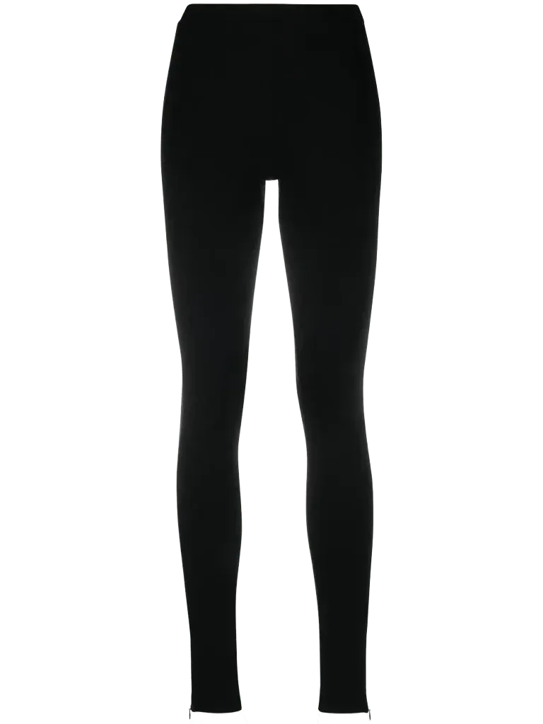 TOTEME zip leggings black