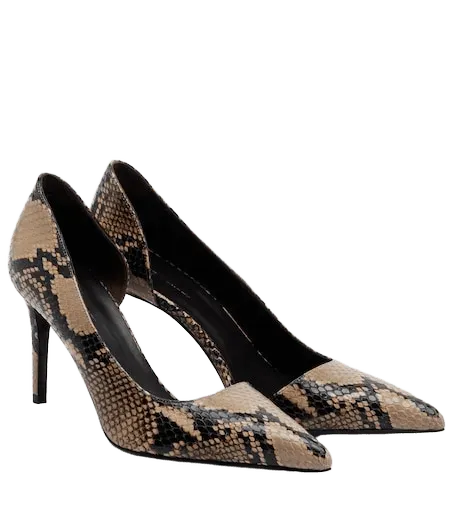 Jett snake-effect leather d'Orsay pumps