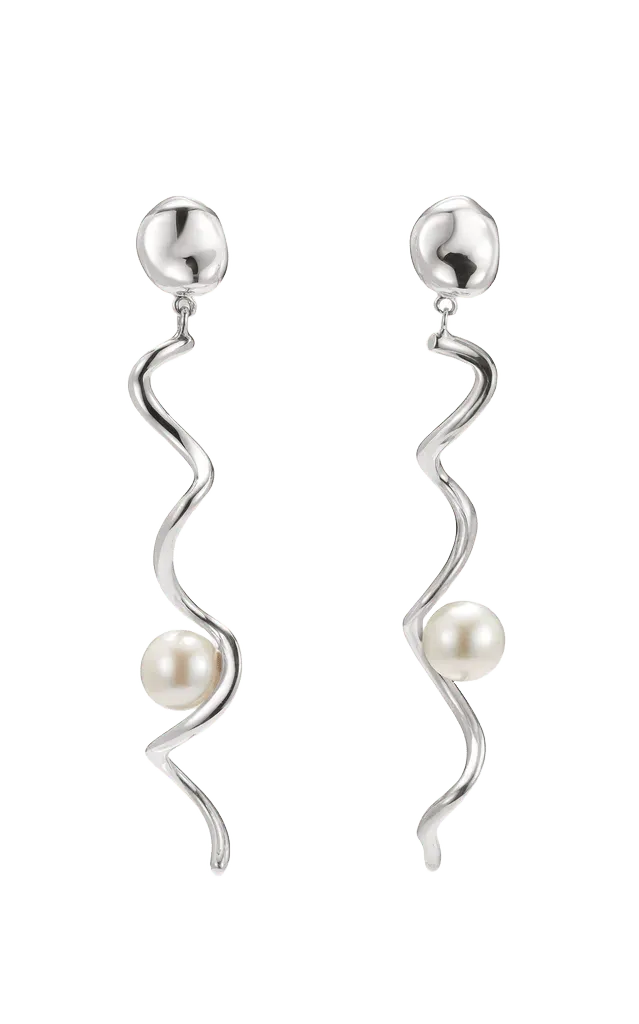 Teneille Sterling Silver Pearl Earrings