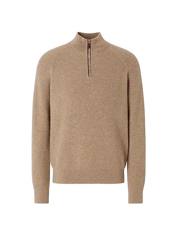 Oasi Cashmere Zip Mock Sweater