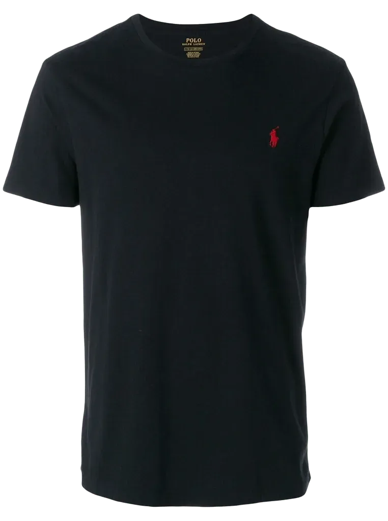 Polo Ralph Lauren Embroidered Pony Logo T-Shirt — Black