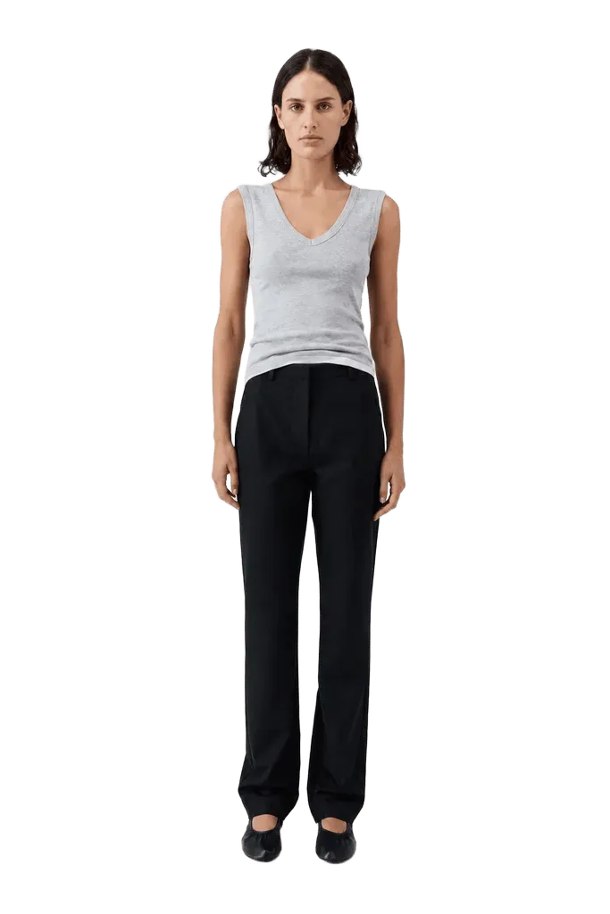 Organic Cotton 90s Top - Grey Marle