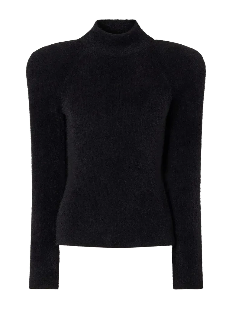 Ribbed-knit turtleneck sweater