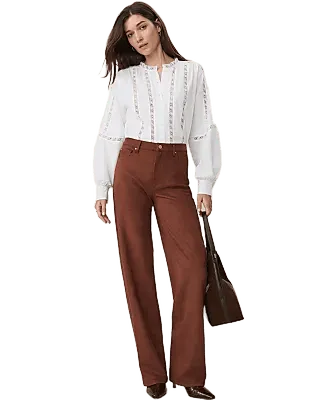Weekend Faux Suede Straight Pant