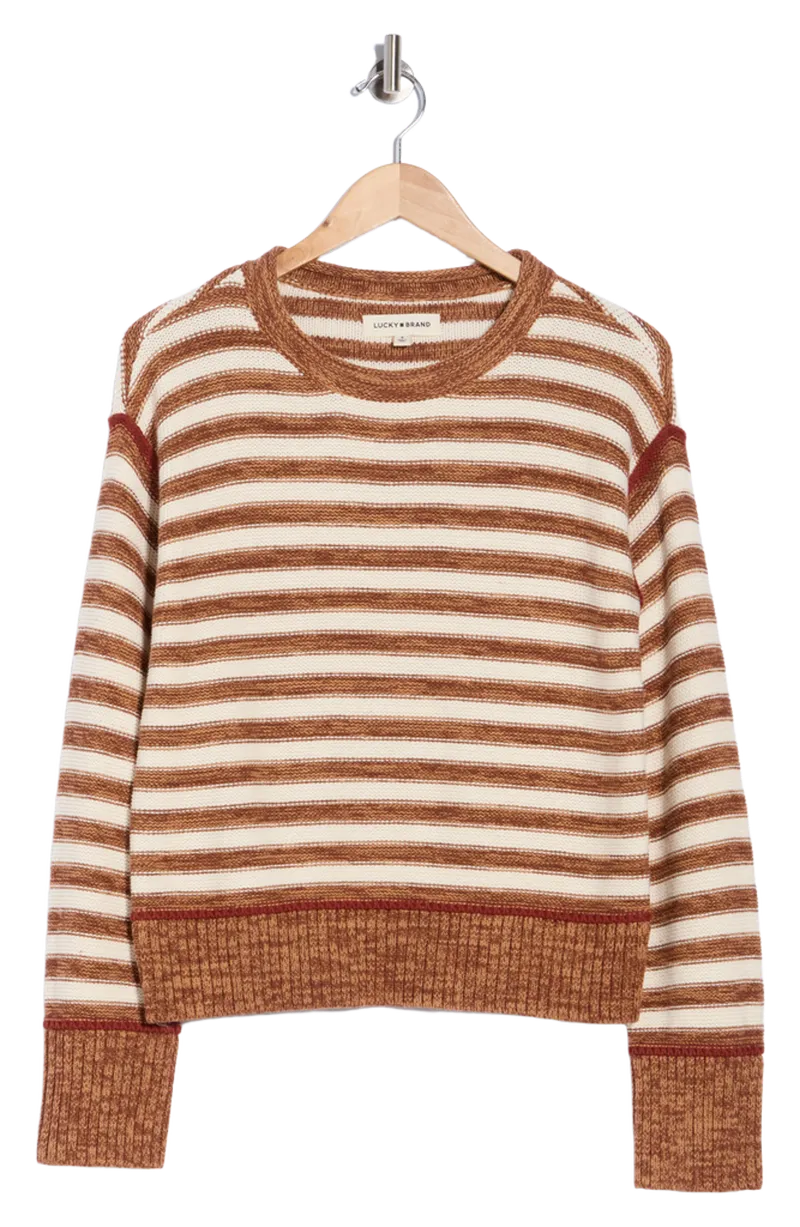 Stripe Cotton Blend Sweater