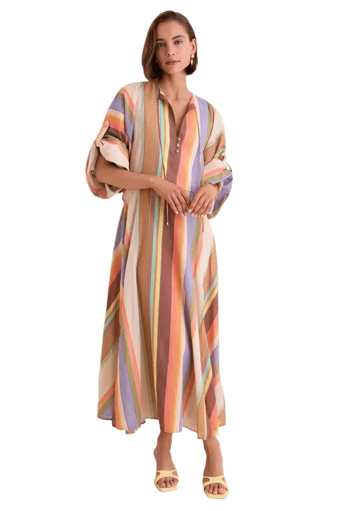 Multi Stripe Solstice Tunic Midi Dress