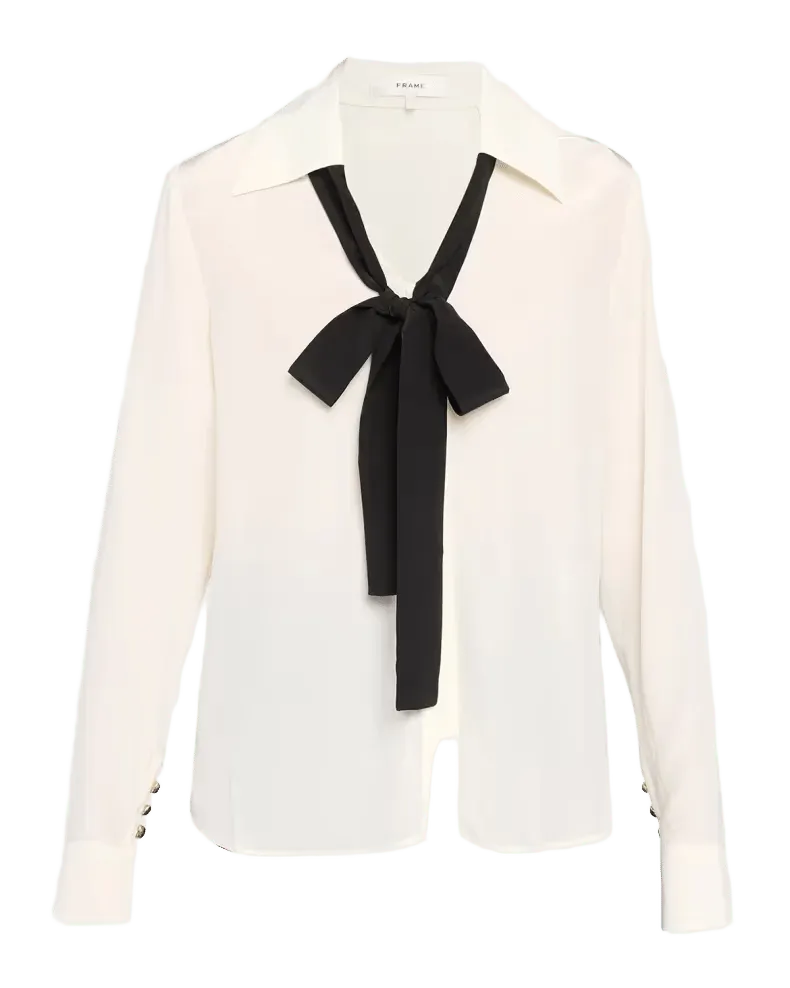 Point Collar Silk Shirt