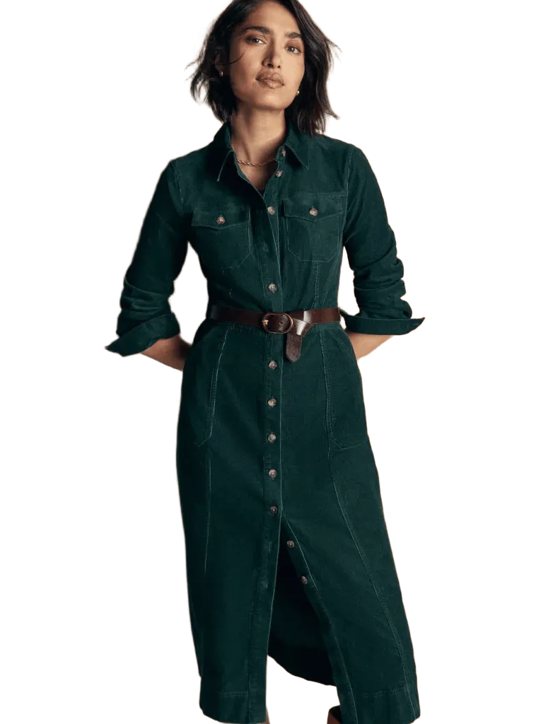 Fleur Cord Midi Dress