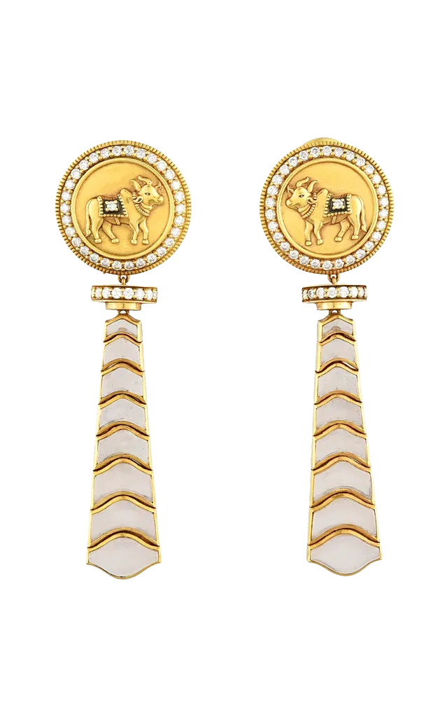 18k Yellow Gold Moo-La-La Earrings