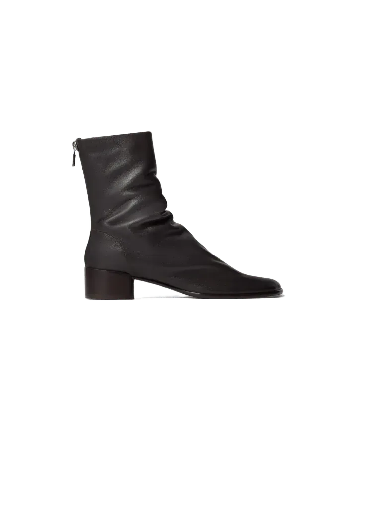 GLOVE BOOTS 30 MM HEEL IN SMOOTH LAMBSKIN LEATHER