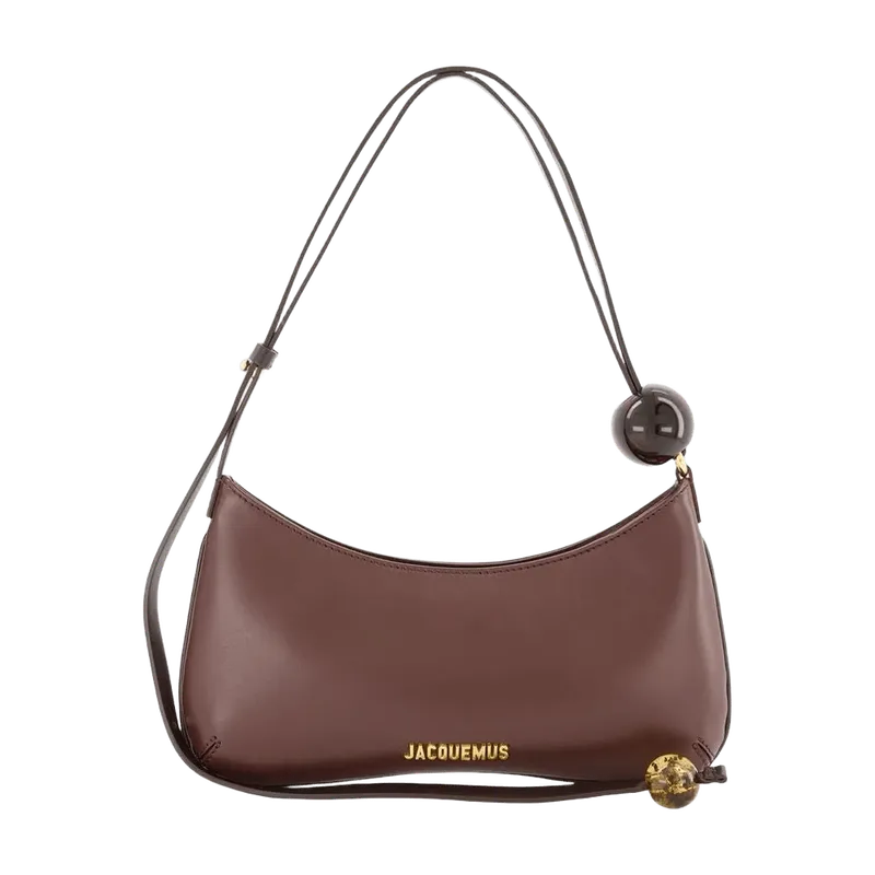 Jacquemus Le Bisou Perle Shoulder Bag — Brown
